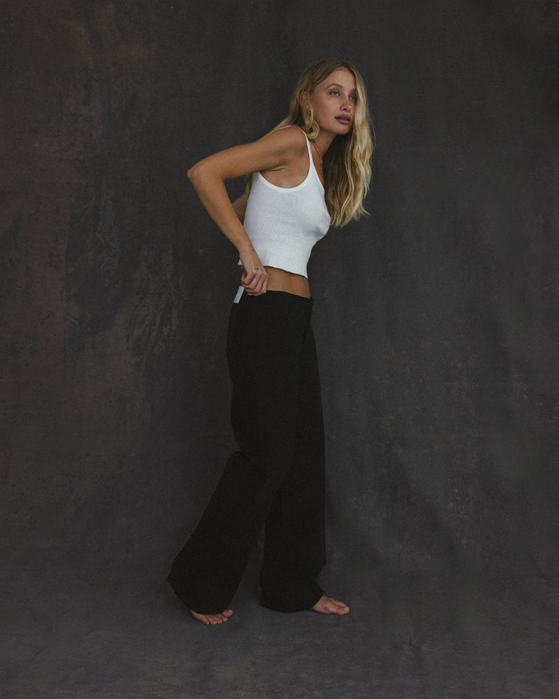 Ribbed Tank in White