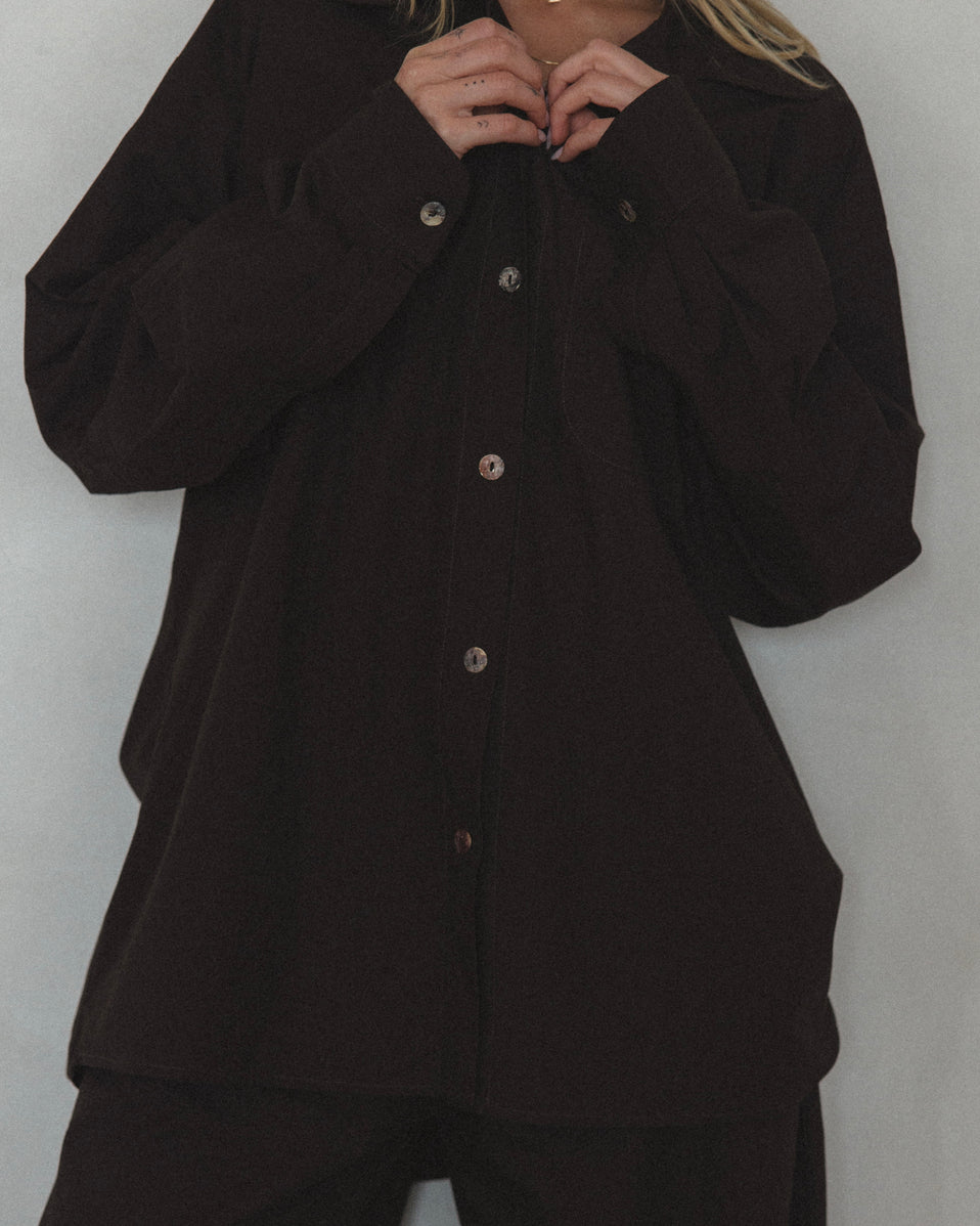 Button Down in BRÛLÉ Brown