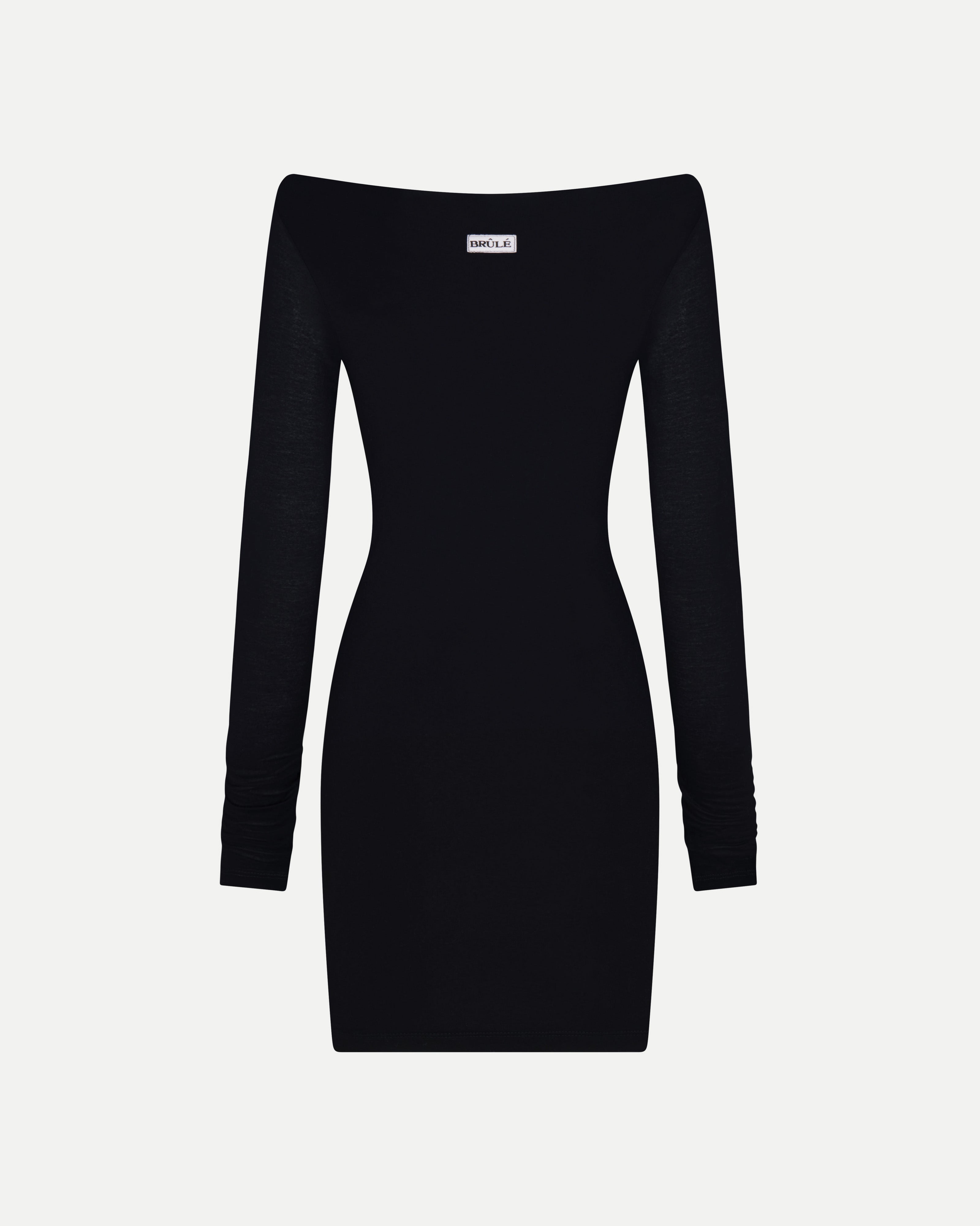 Boatneck Dress in Black