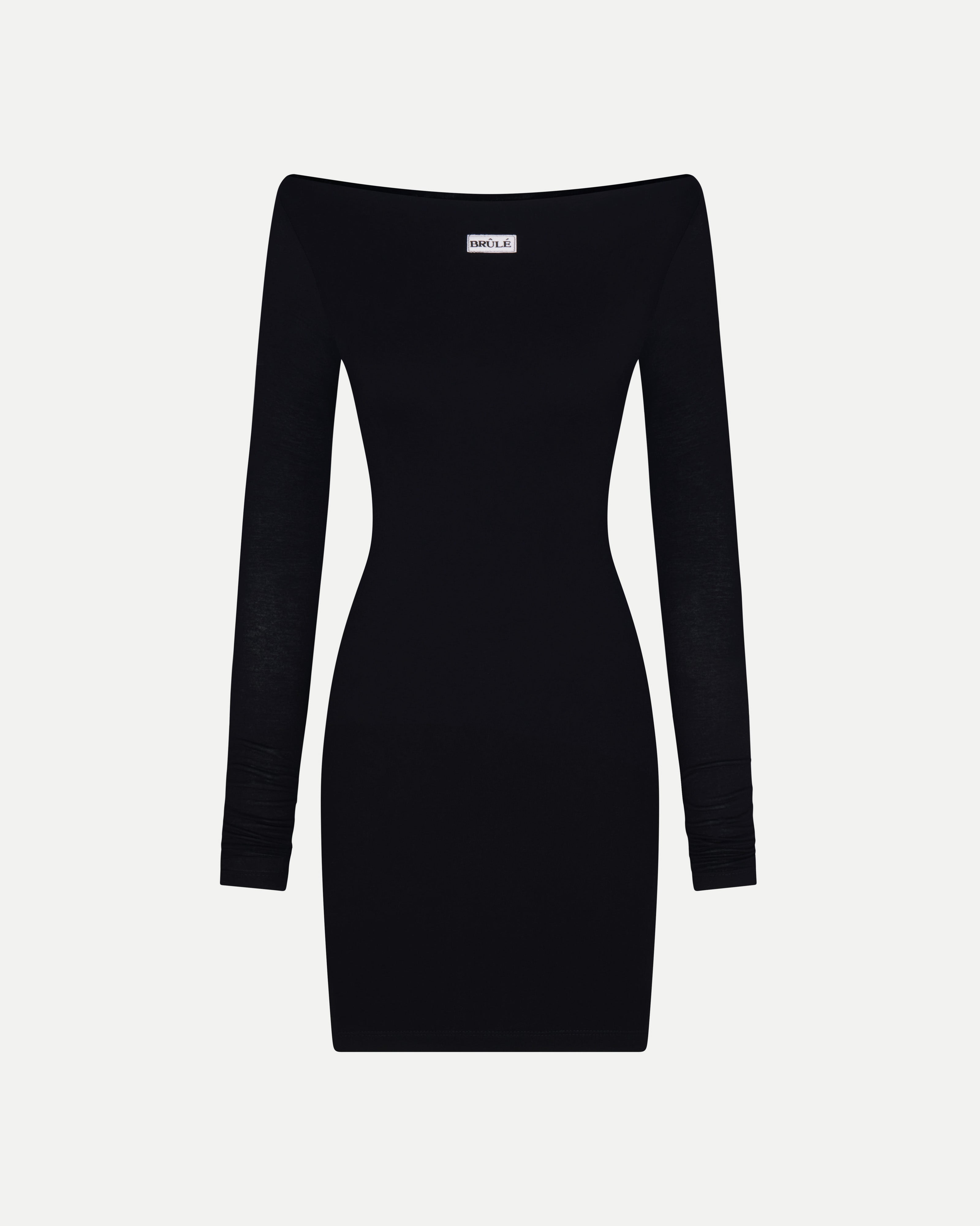 Boatneck Dress in Black