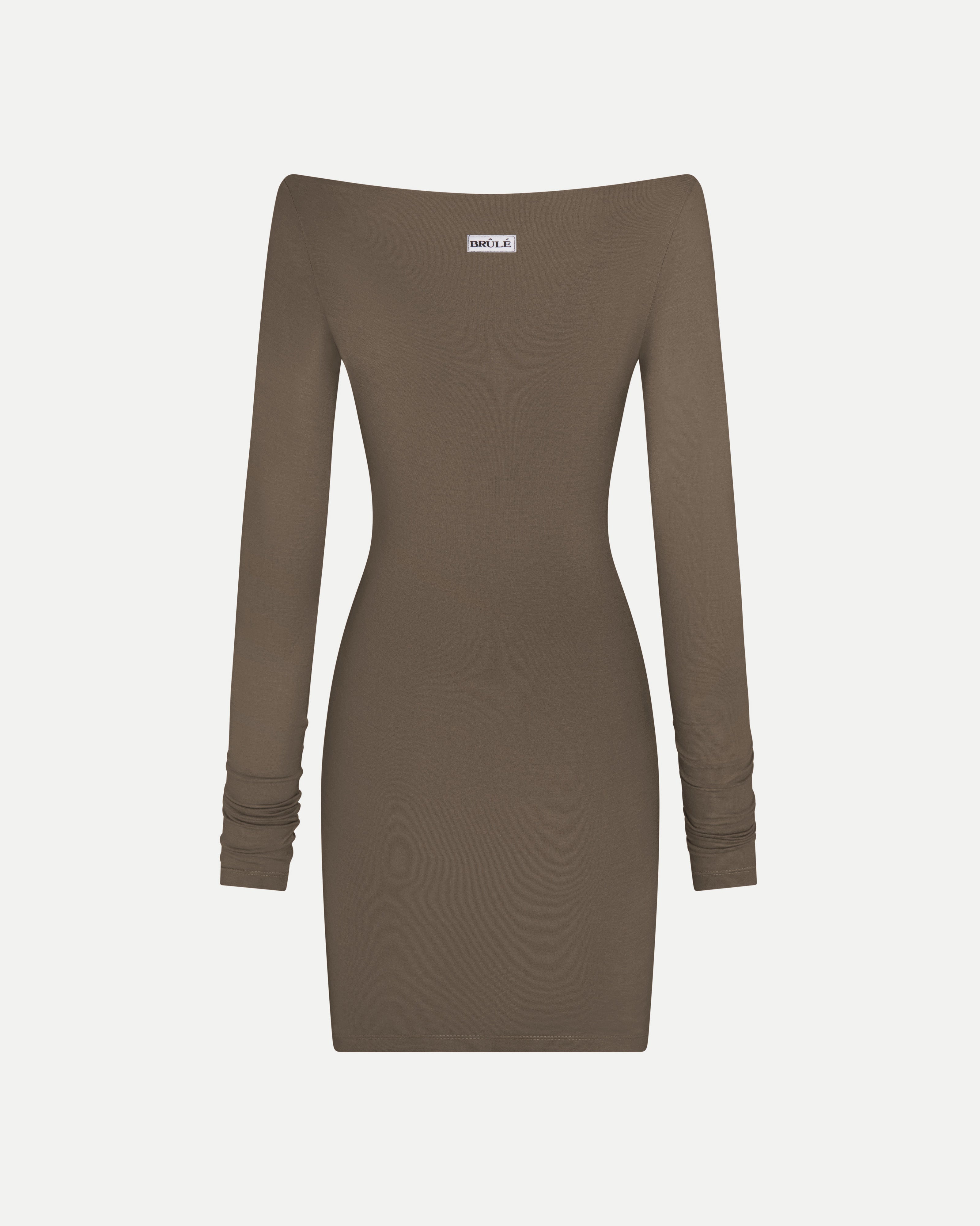 Boatneck Dress in Clay