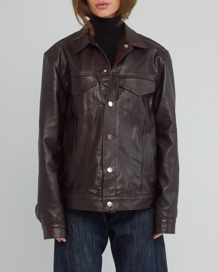 Jacket in Brown Leather