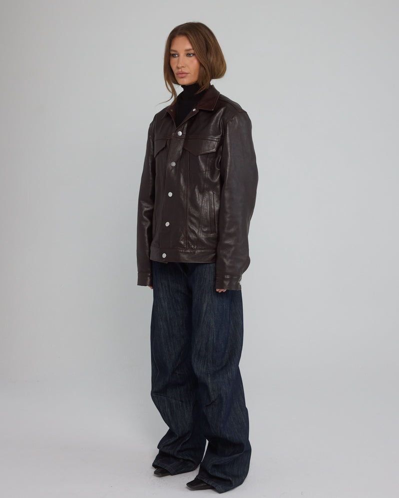 Jacket in Brown Leather