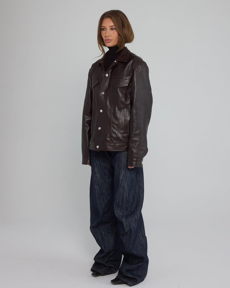 Jacket in Brown Leather