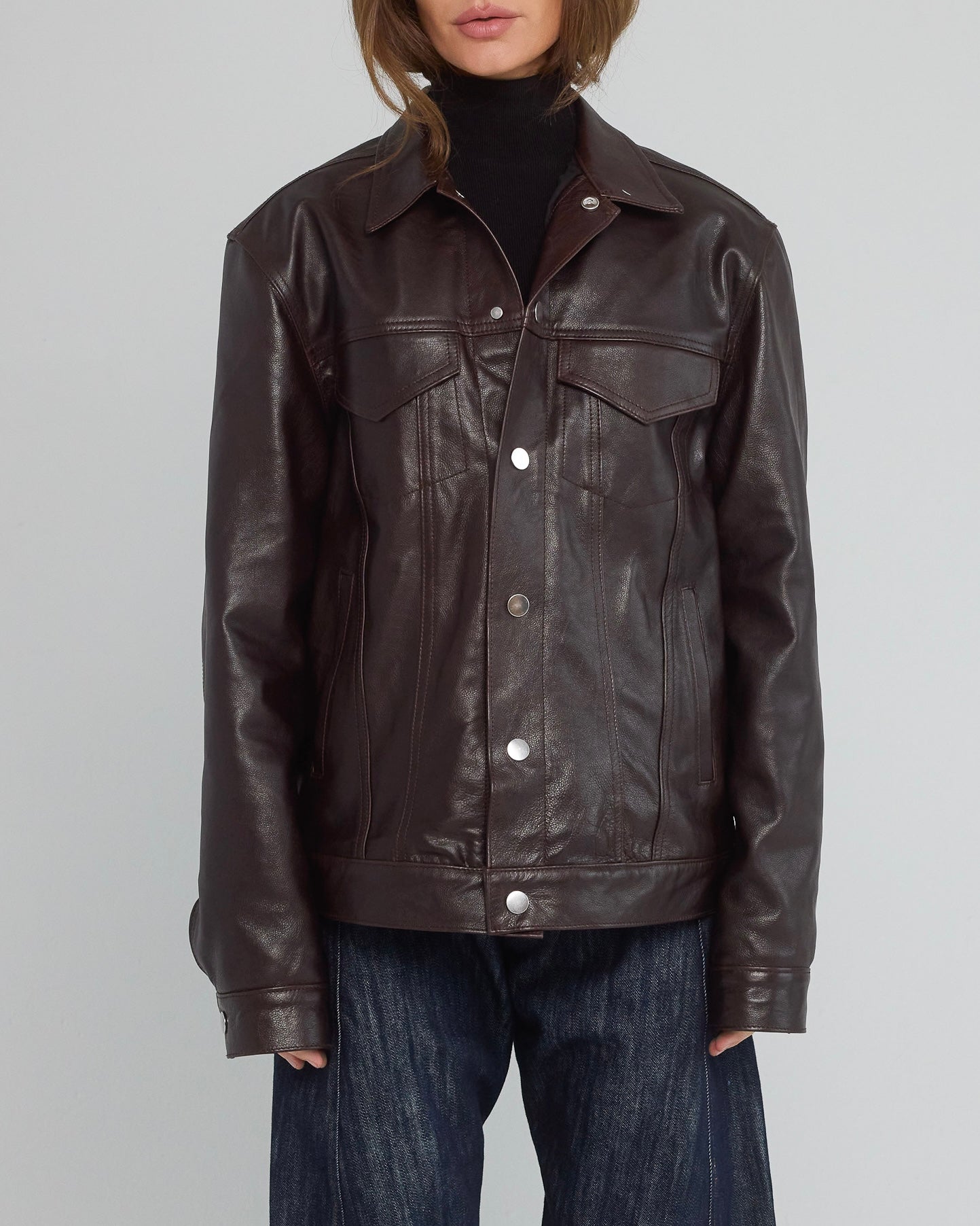 Jacket in Brown Leather