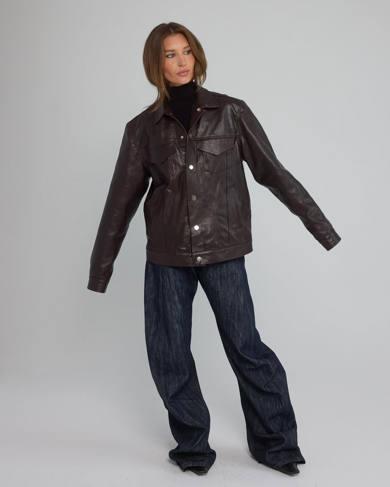 Jacket in Brown Leather