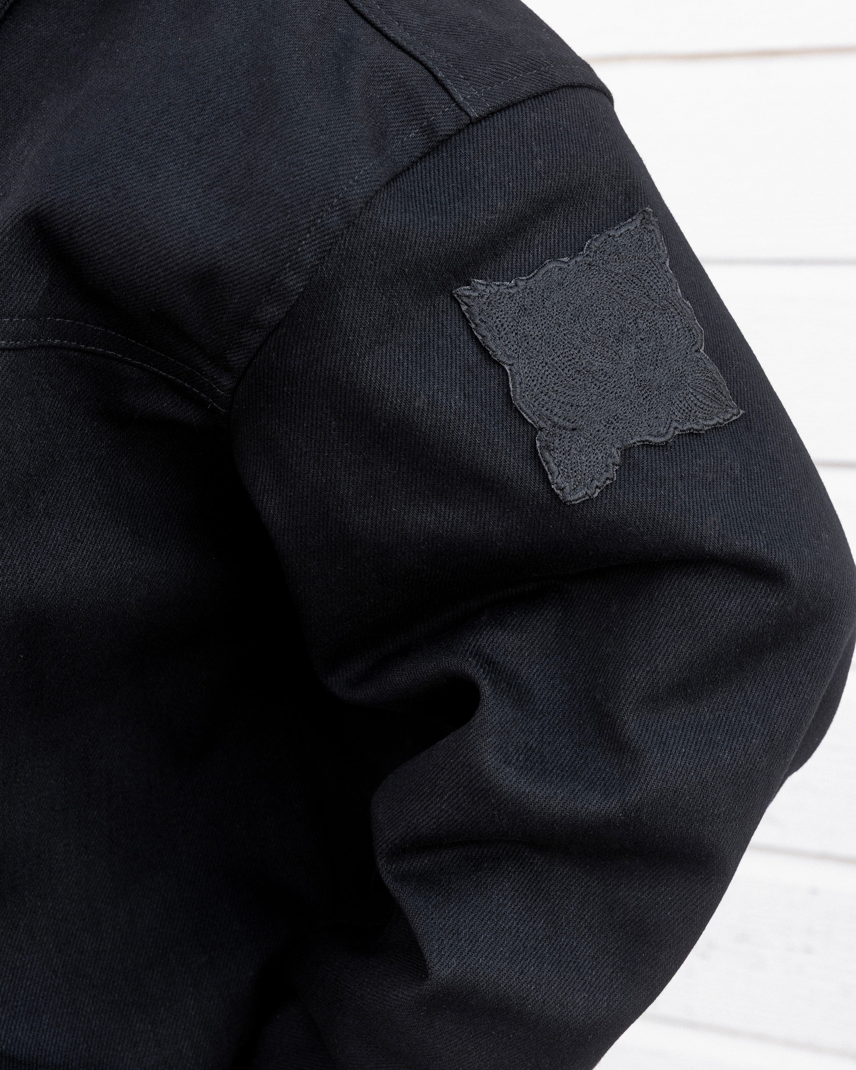 Jacket in Black Denim