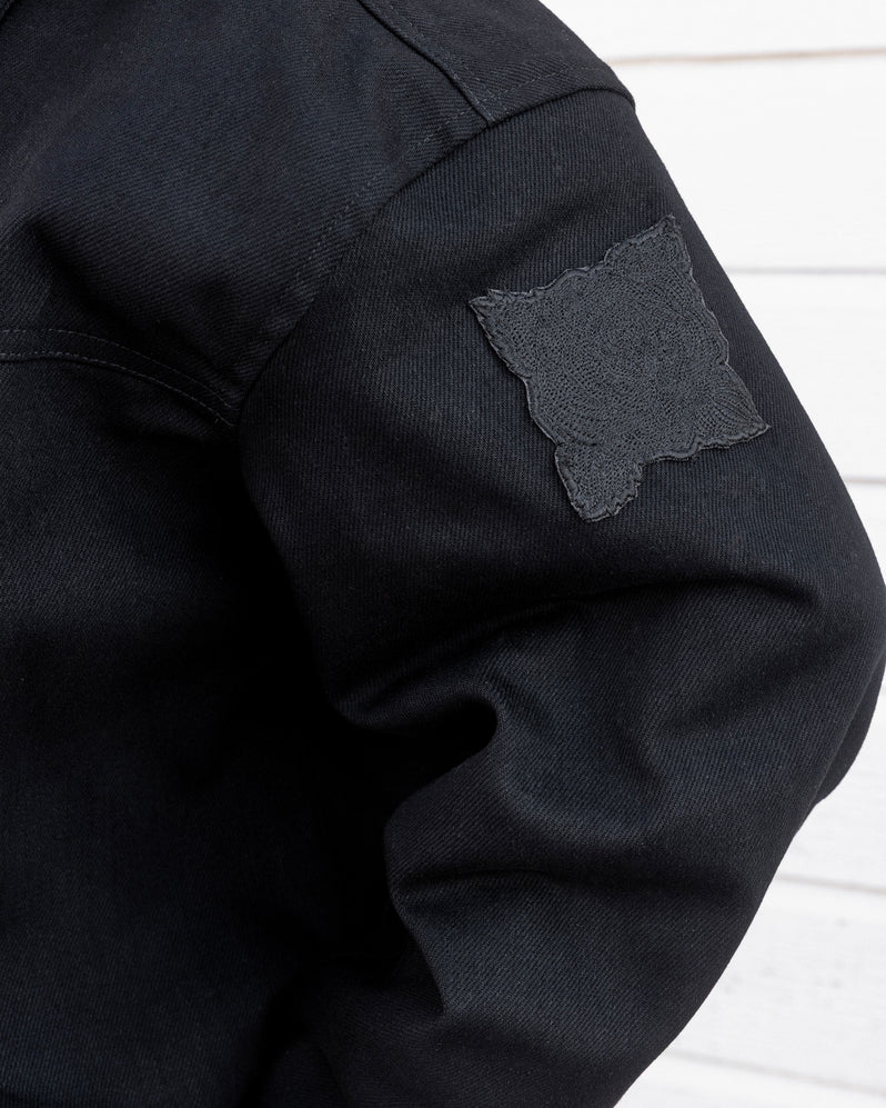 Jacket in Black Denim