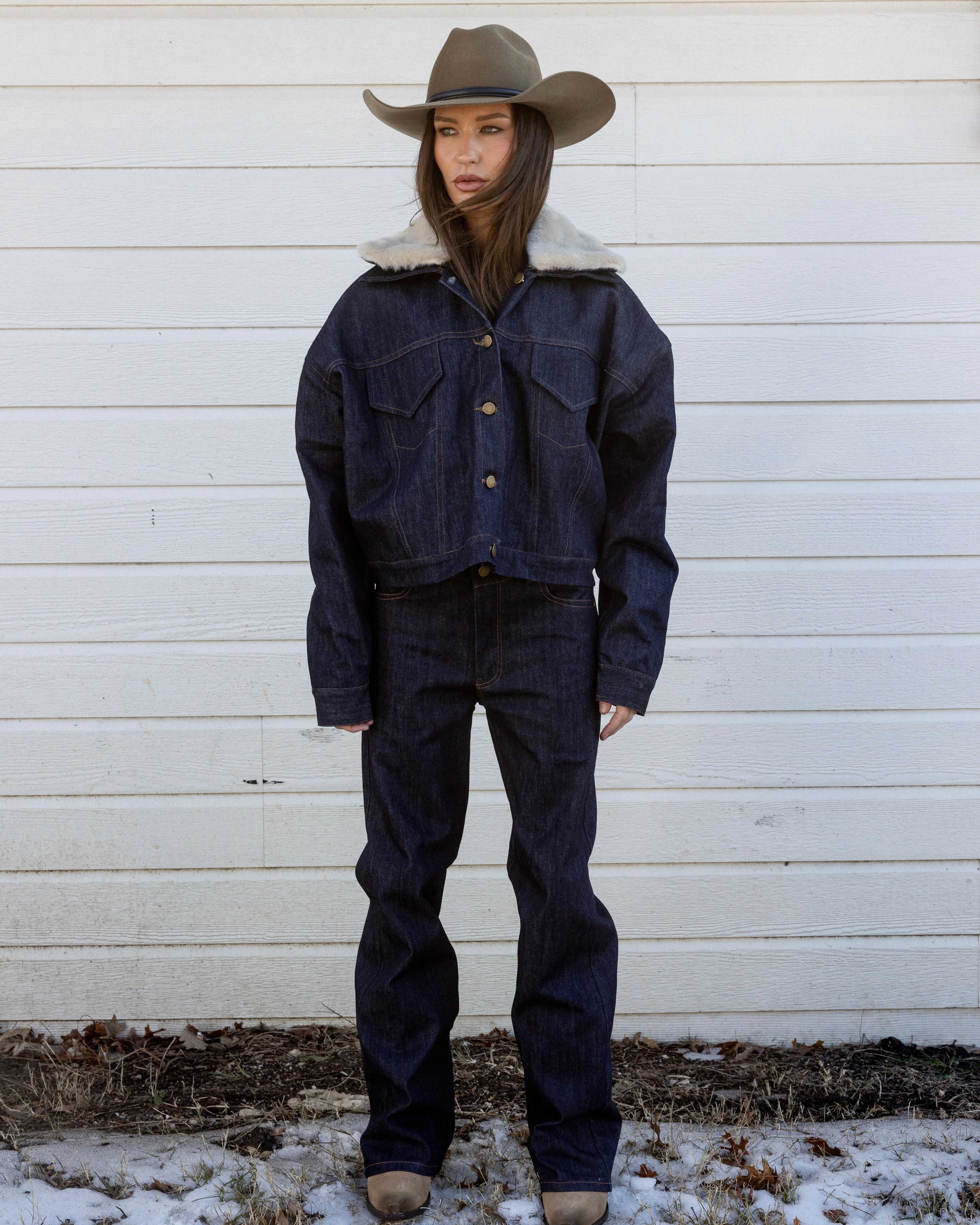 Jacket in Blue Denim