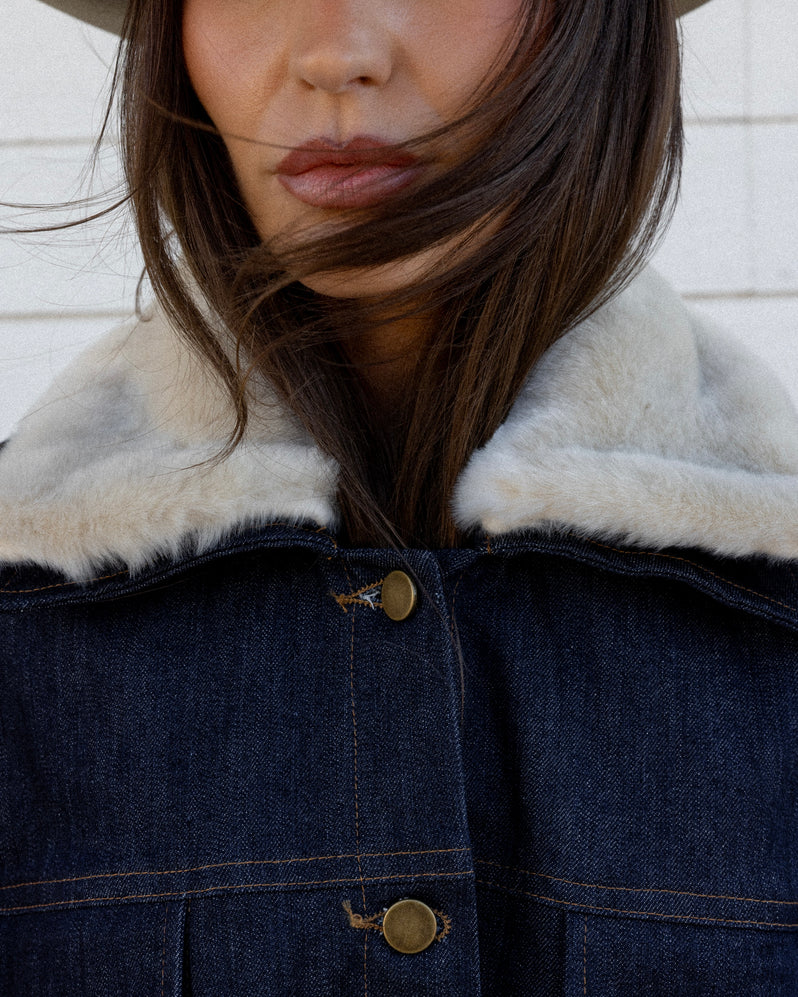 Jacket in Blue Denim