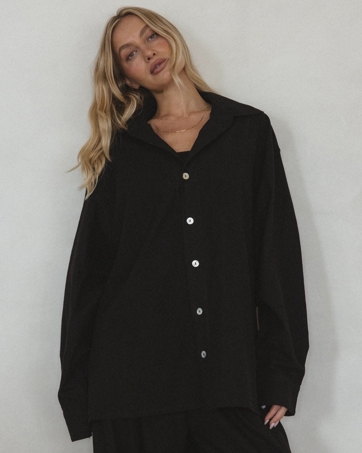 Button Down in Black