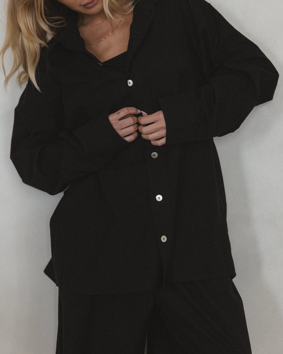 Button Down in Black