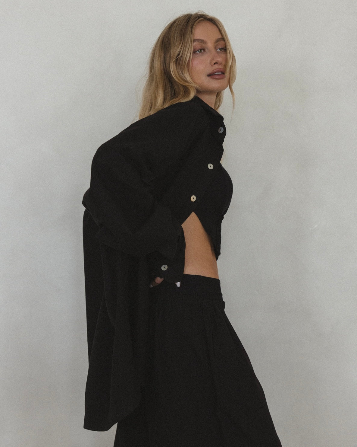 Button Down in Black