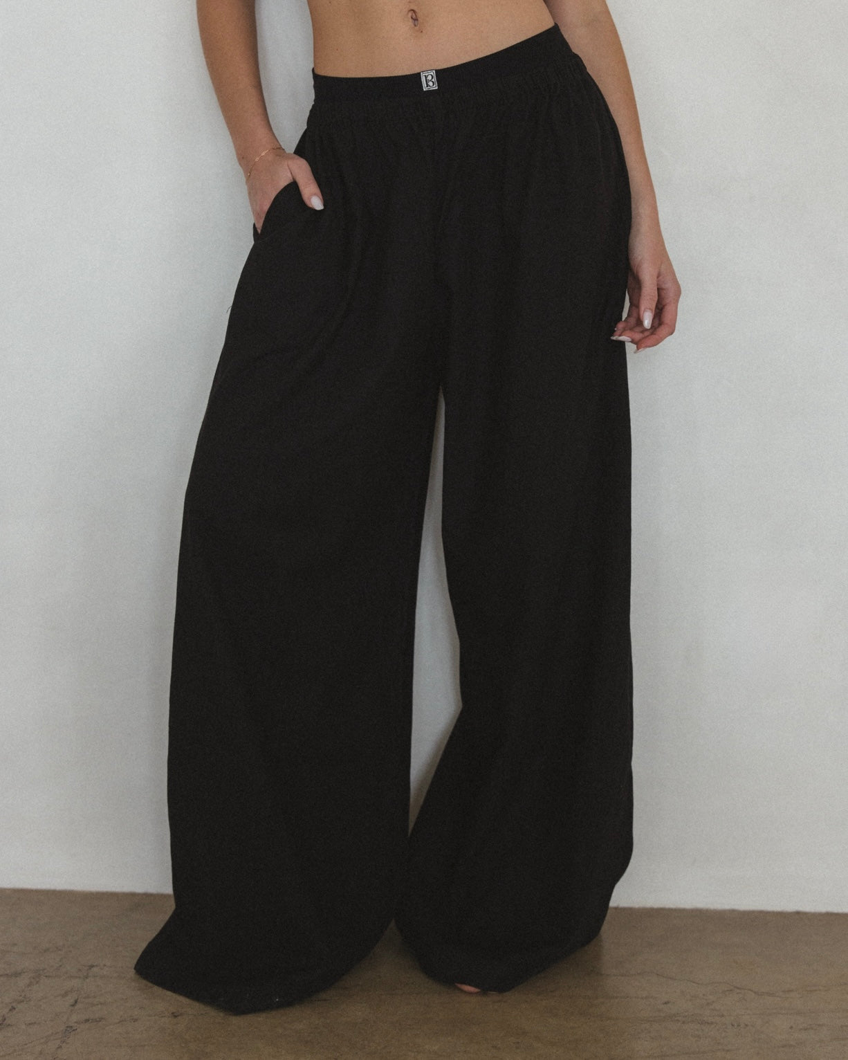 Pant in Black Organic Cotton