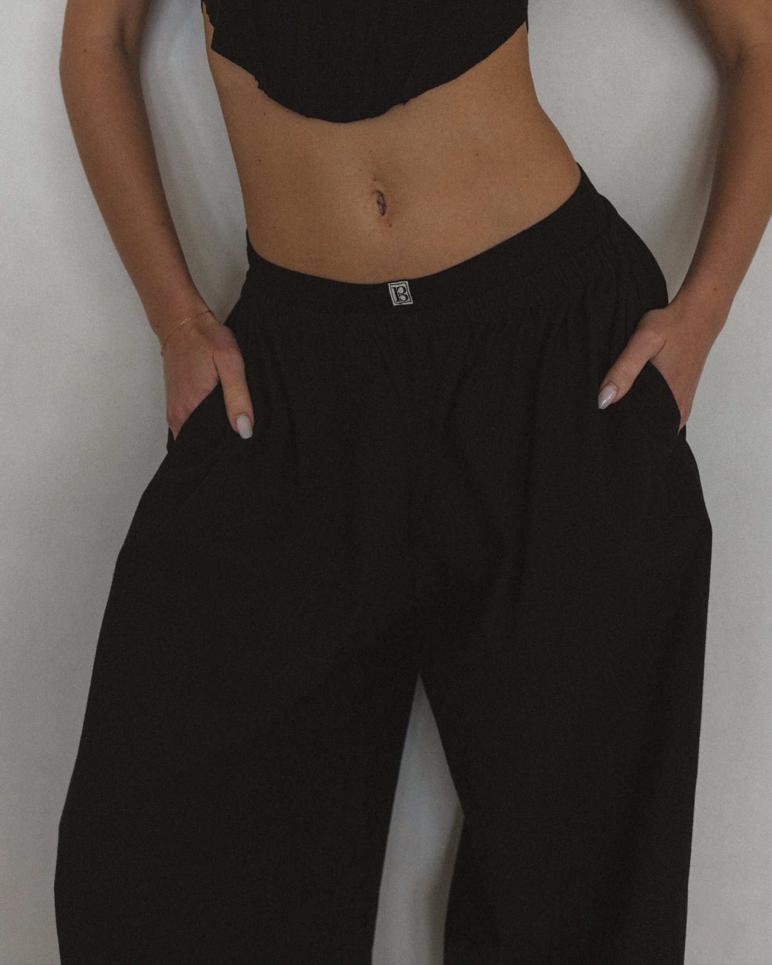 Pant in Black Organic Cotton
