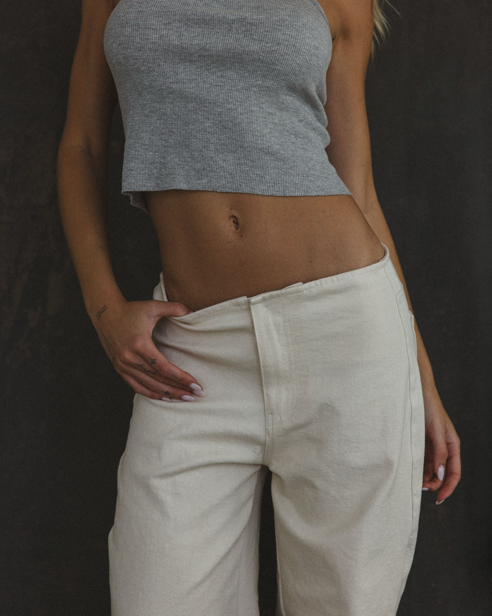 Low Rise Denim in Créme