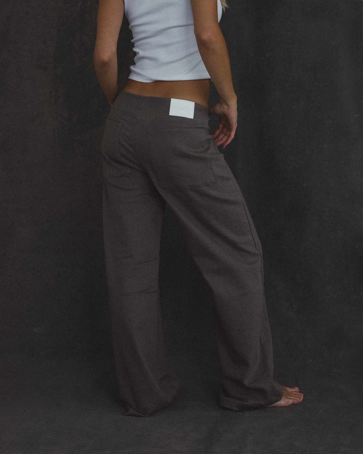 Low Rise Denim in Stone