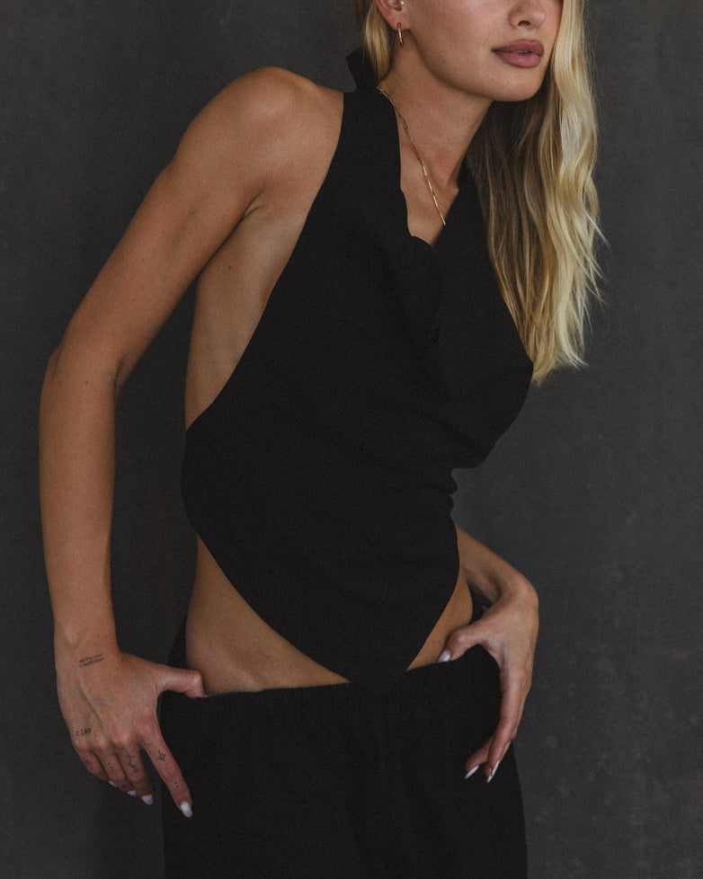 Tie Top in Black