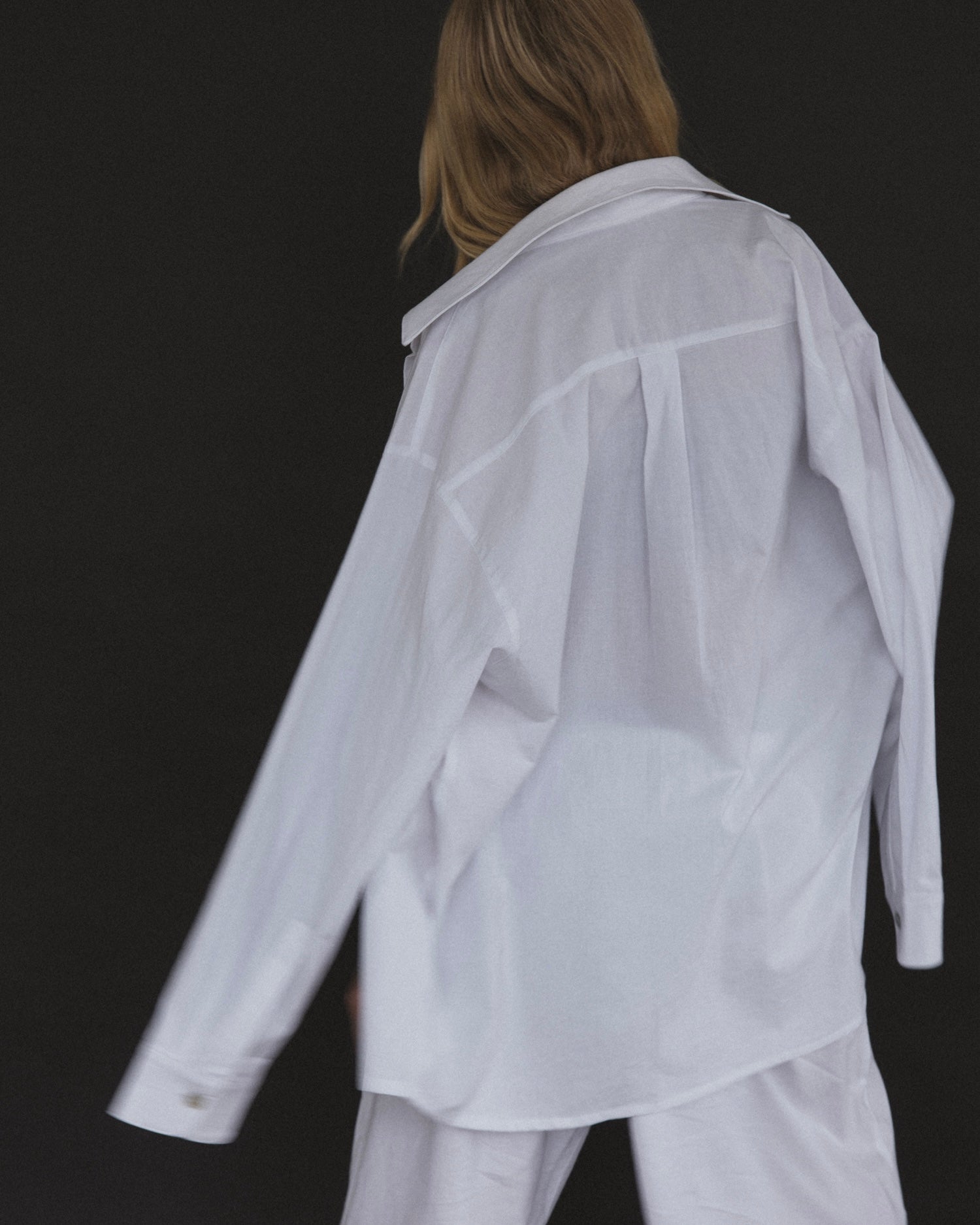 Button Down in Pearl White