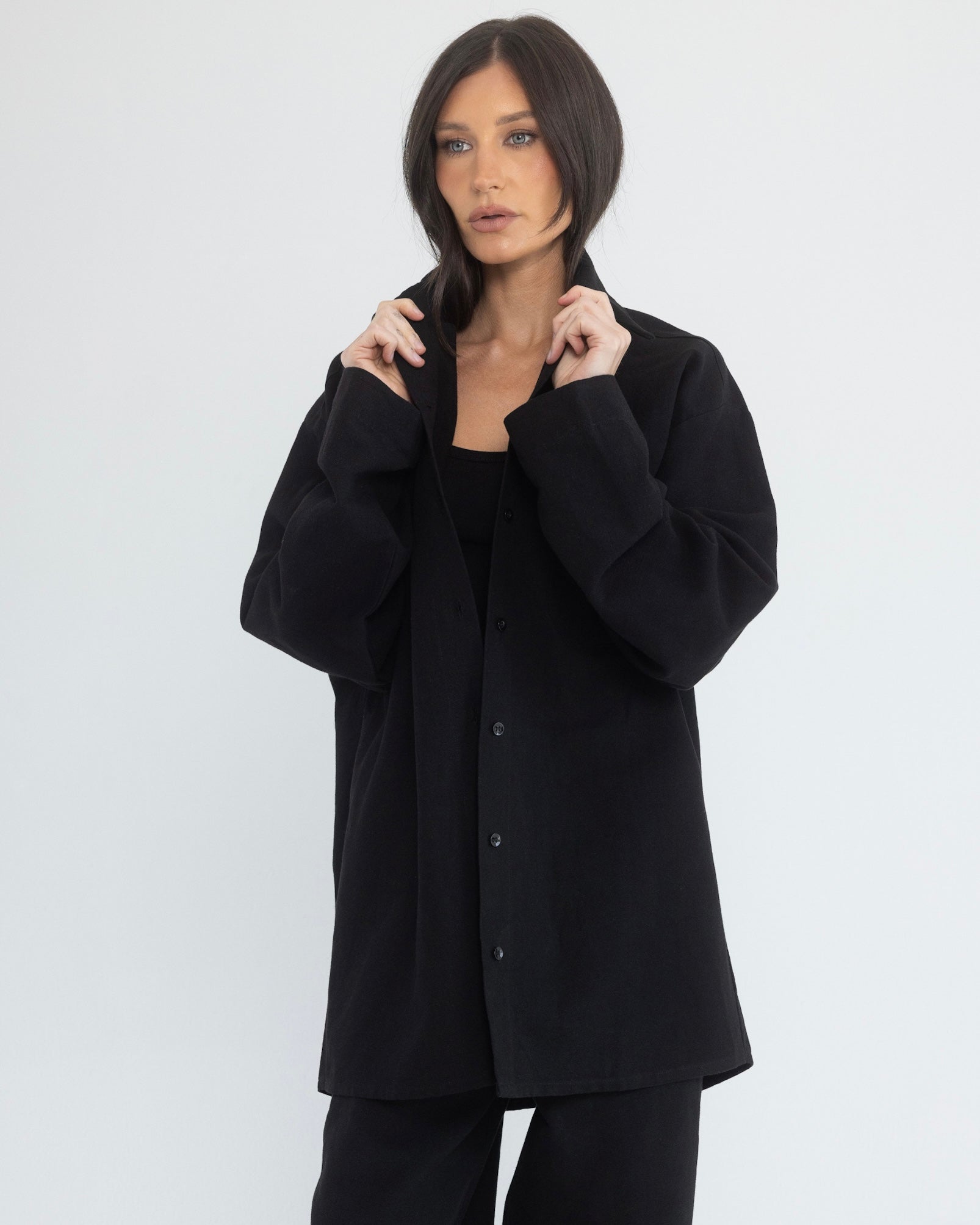 Button Down in Black