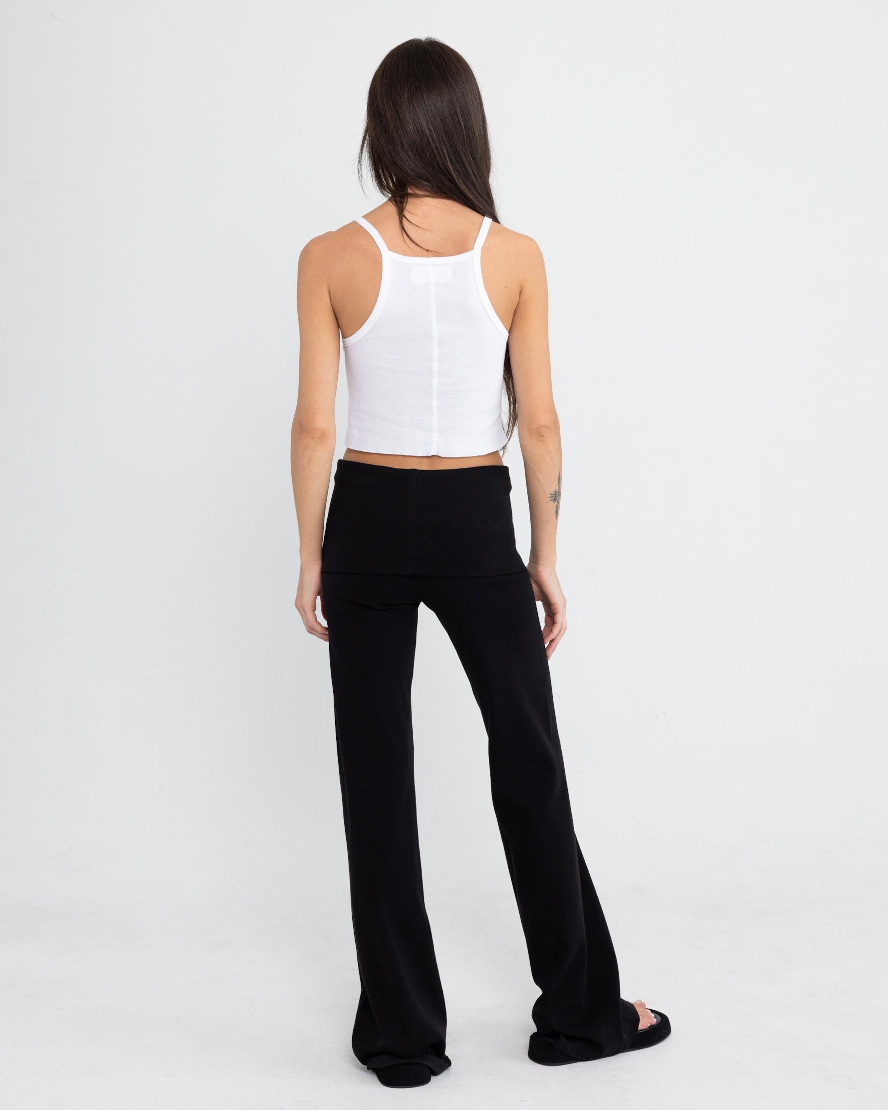Foldover Pant in Black