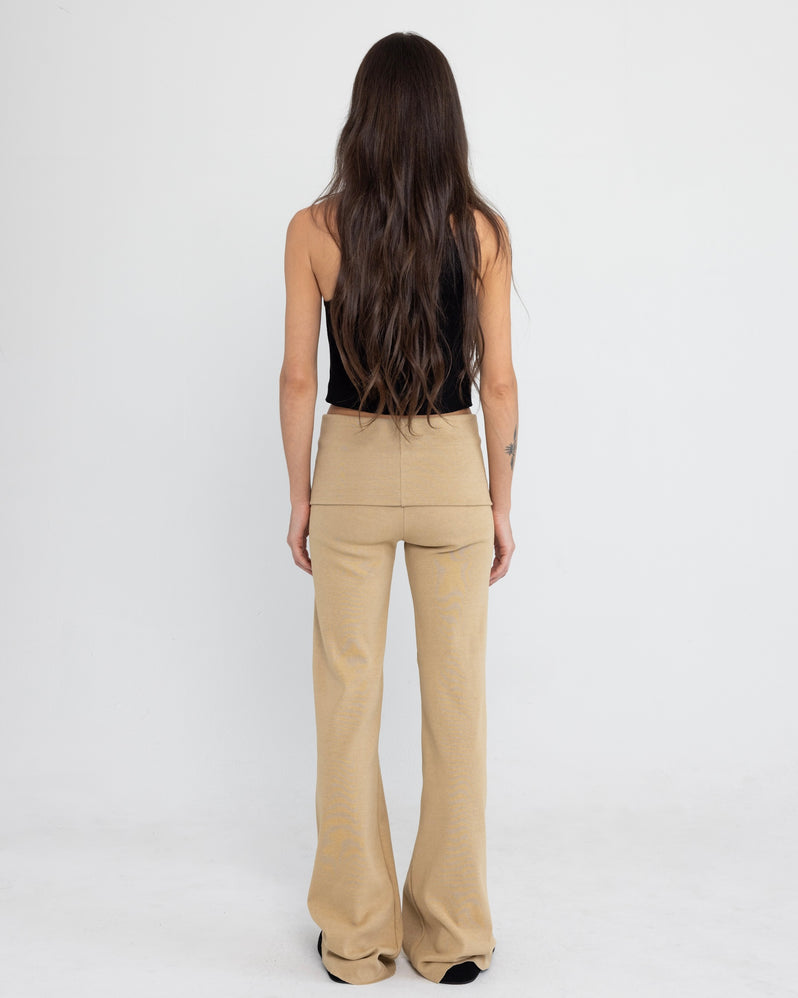 Foldover Pant in Sand