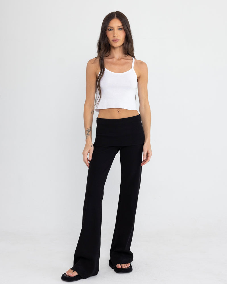 Foldover Pant in Black
