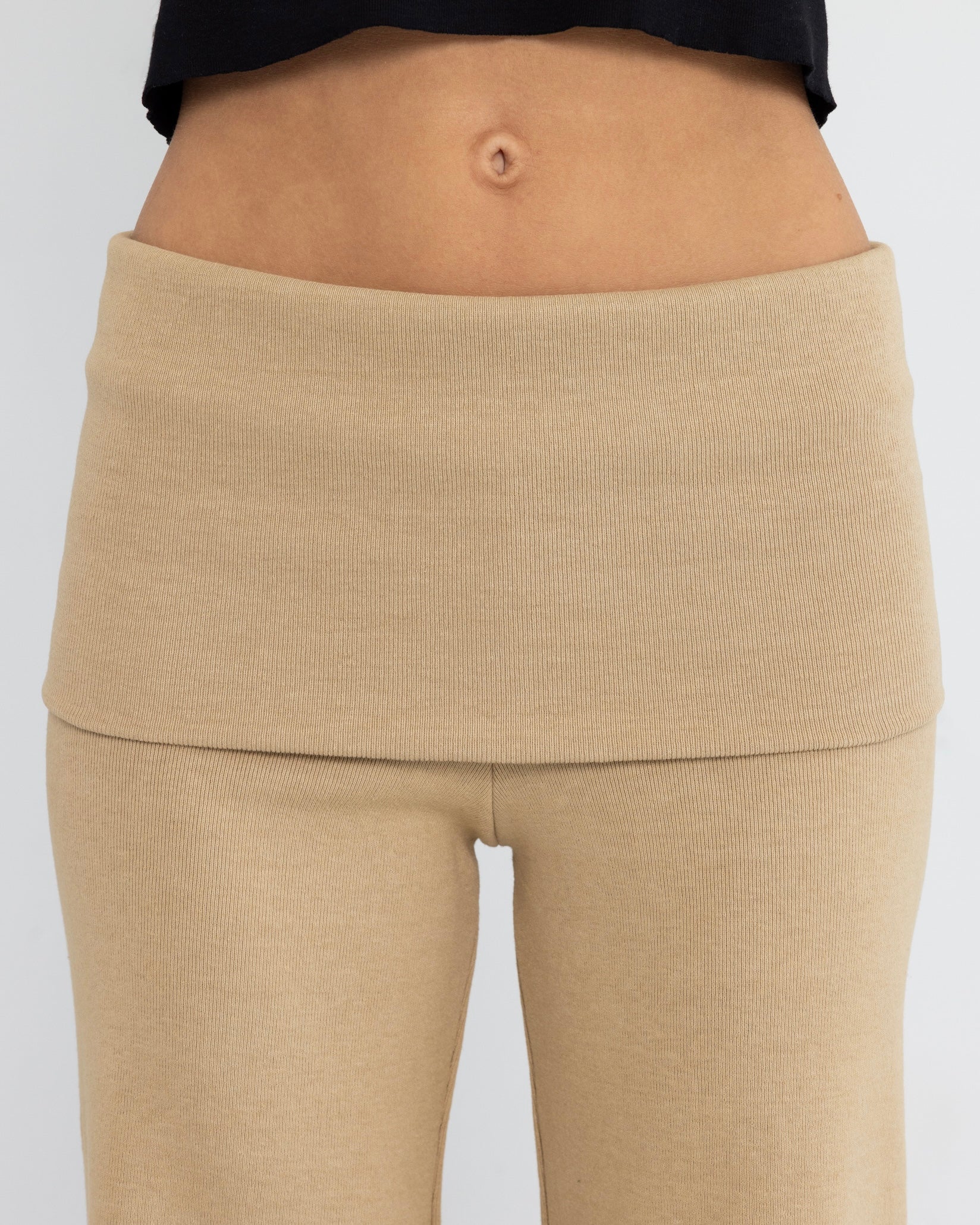Foldover Pant in Sand