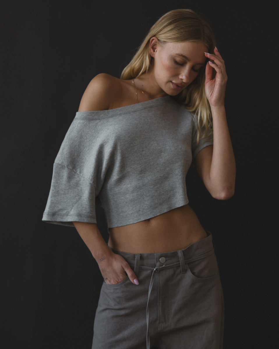 Top in Heather Grey