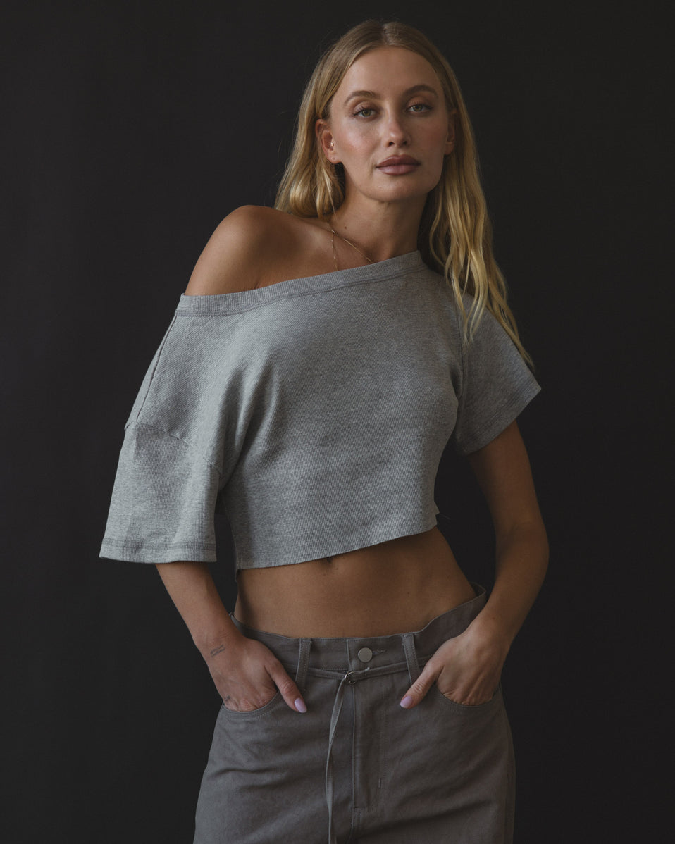 Top in Heather Grey
