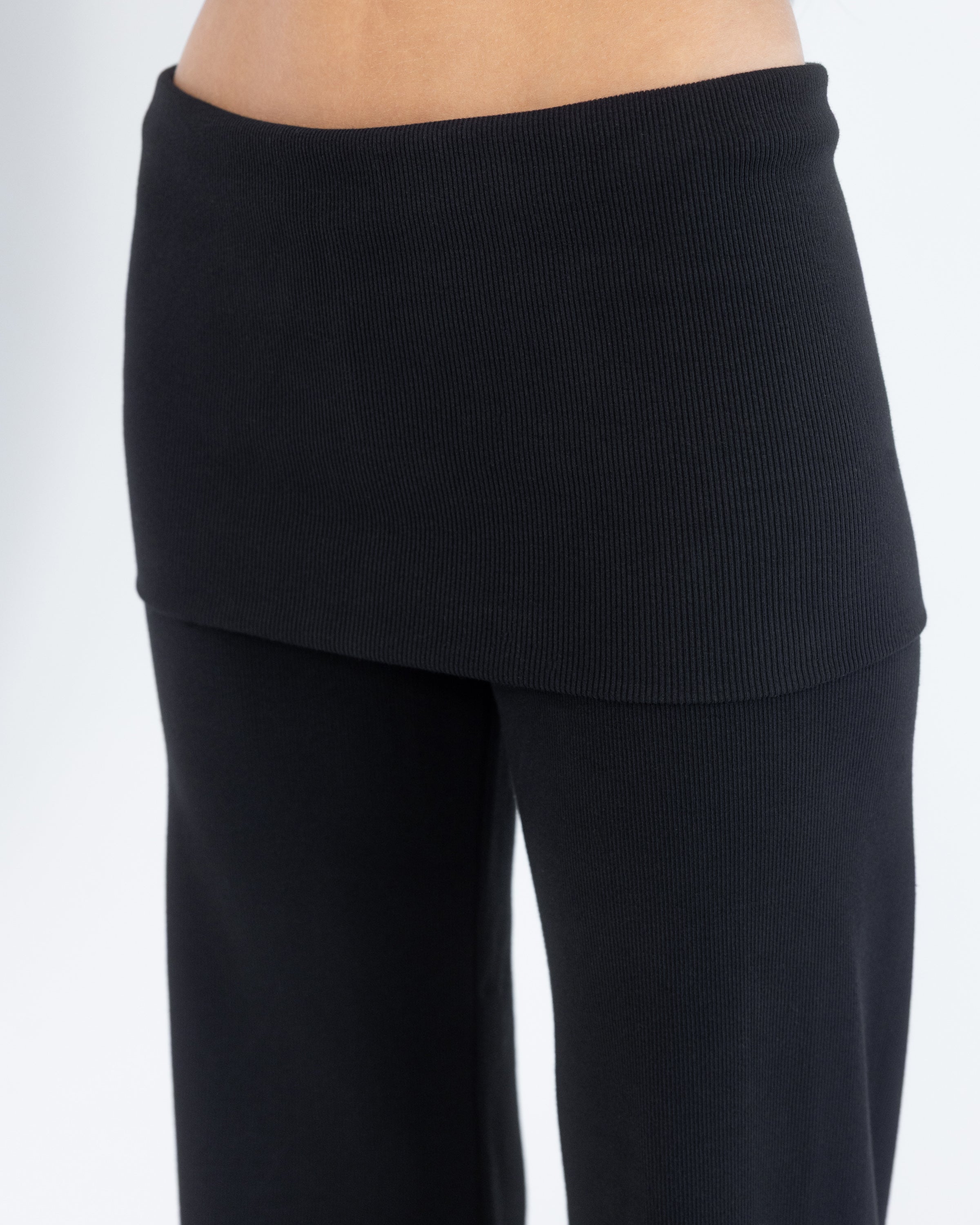 Foldover Pant in Black