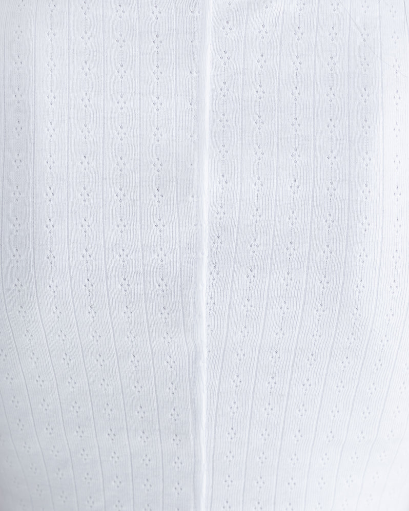 Pointelle Tank in White
