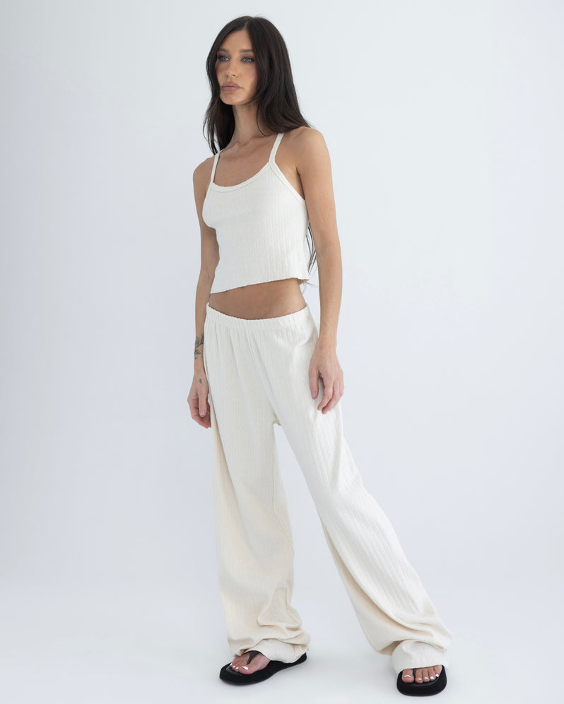 Pointelle Tank in Natural