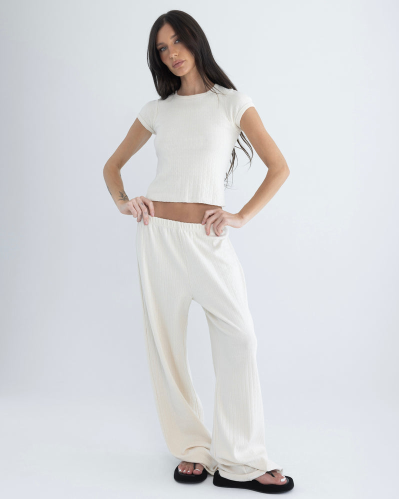 Baby Tee in Pointelle Natural