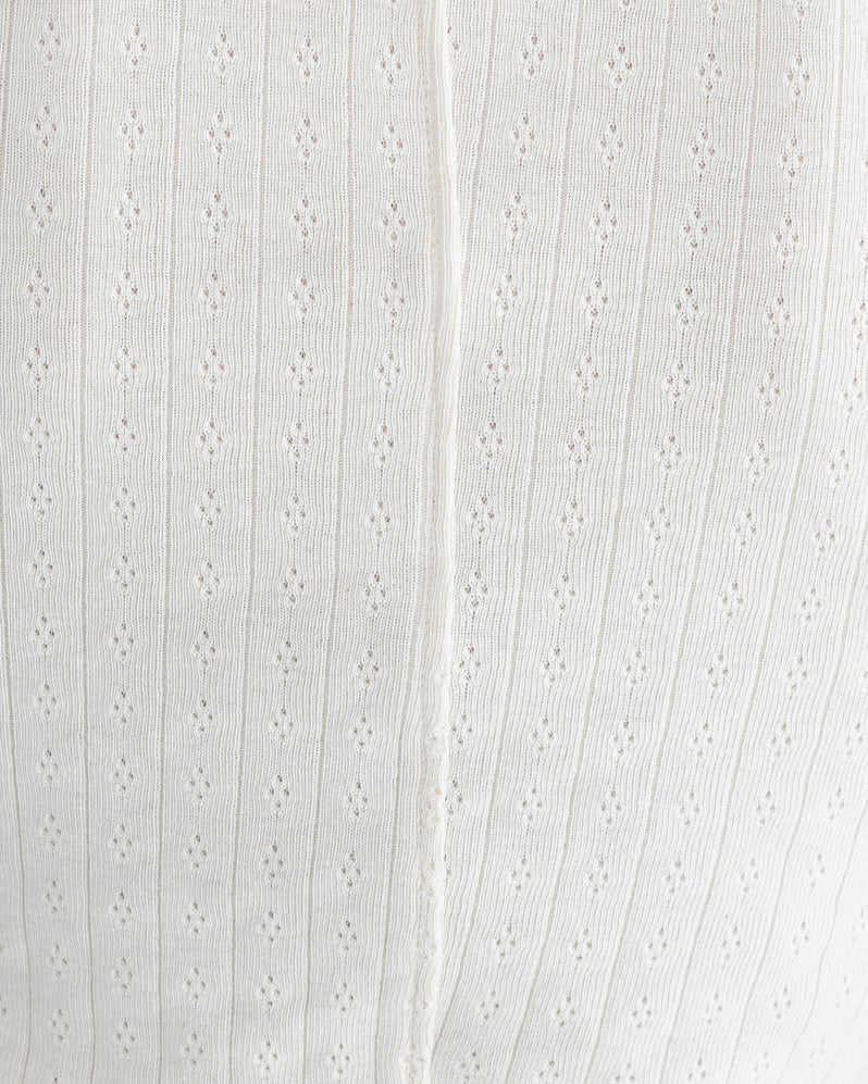 Pointelle Top in Natural