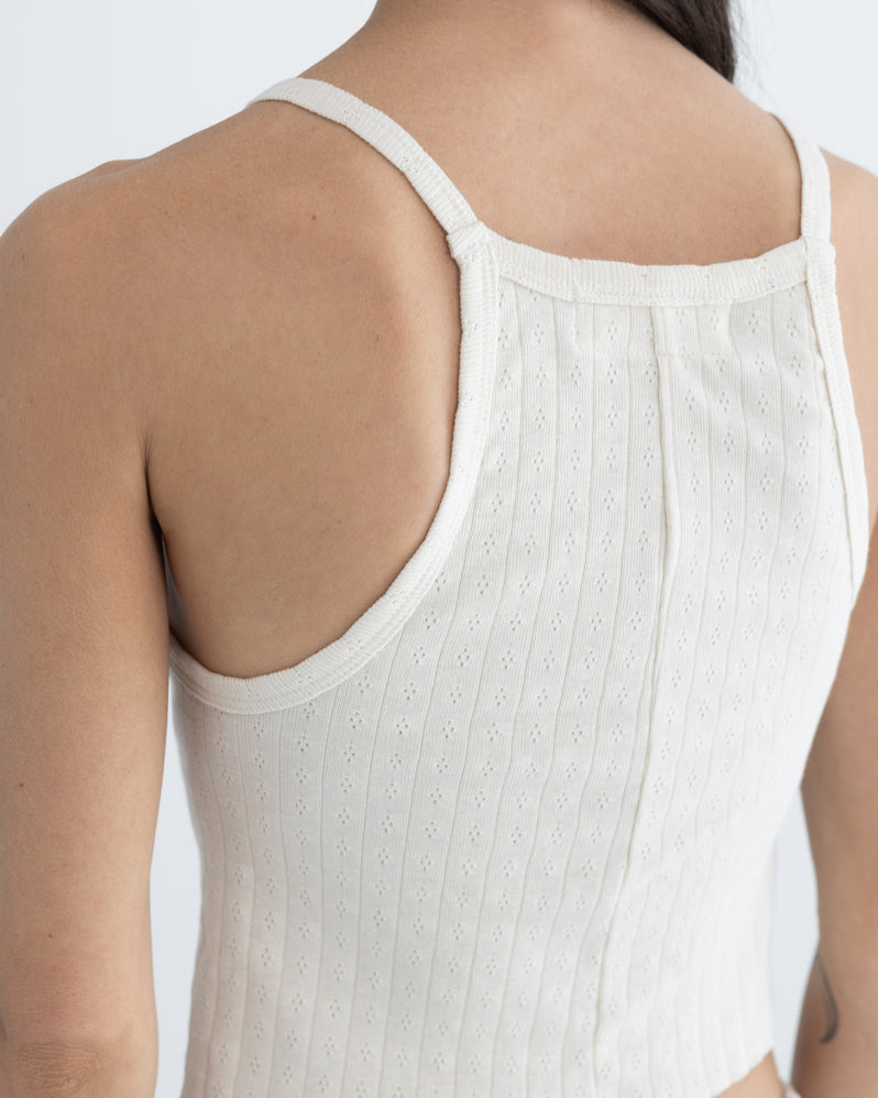 Pointelle Tank in Natural