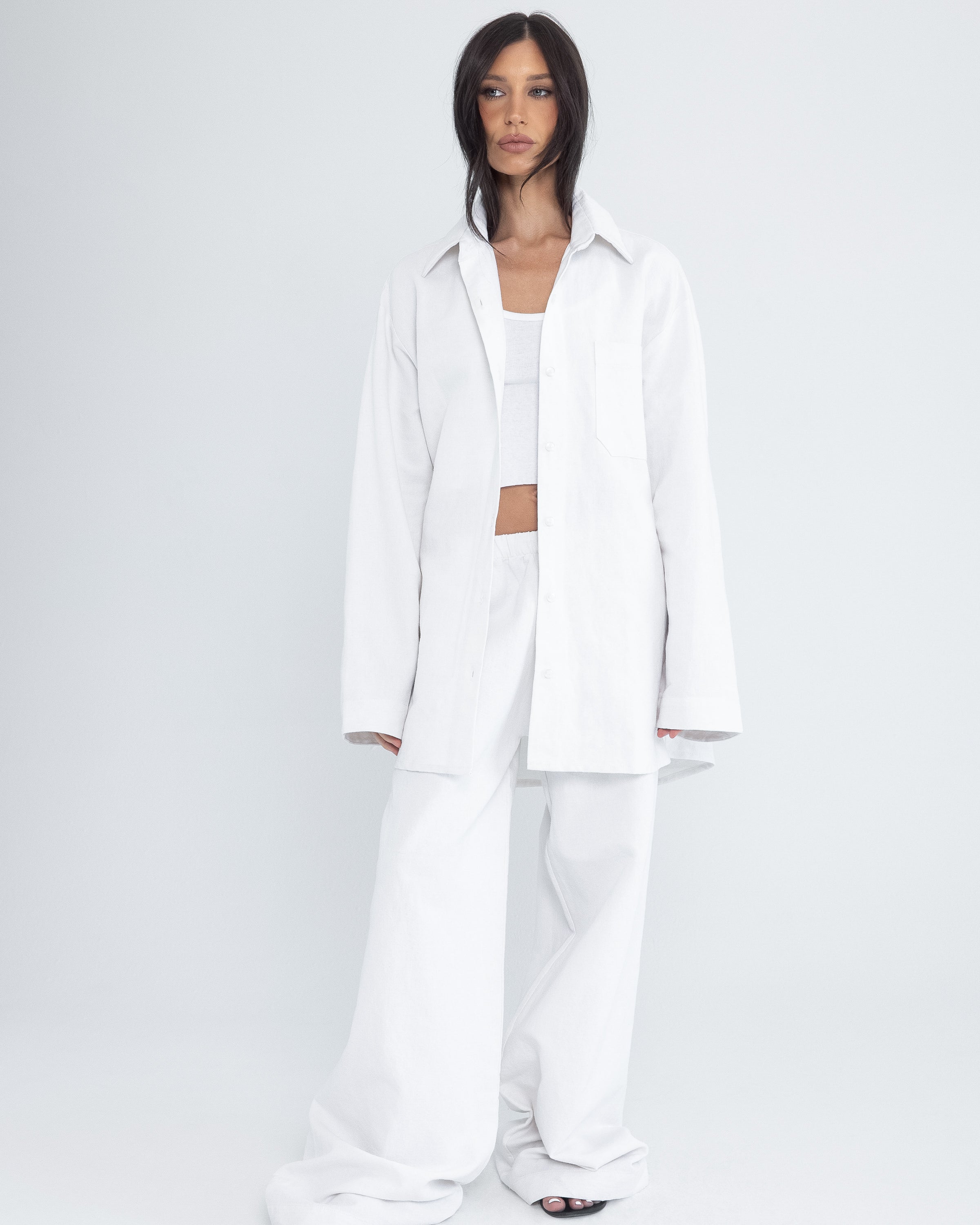 Button Down in White