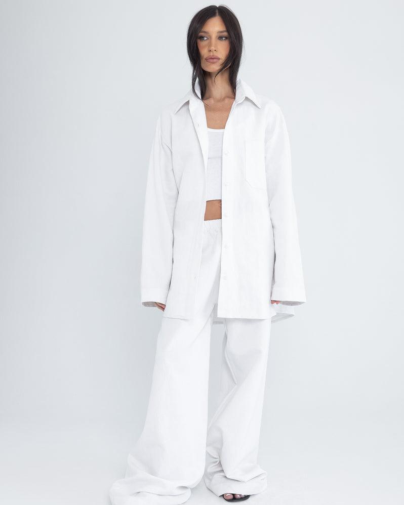 Button Down in White
