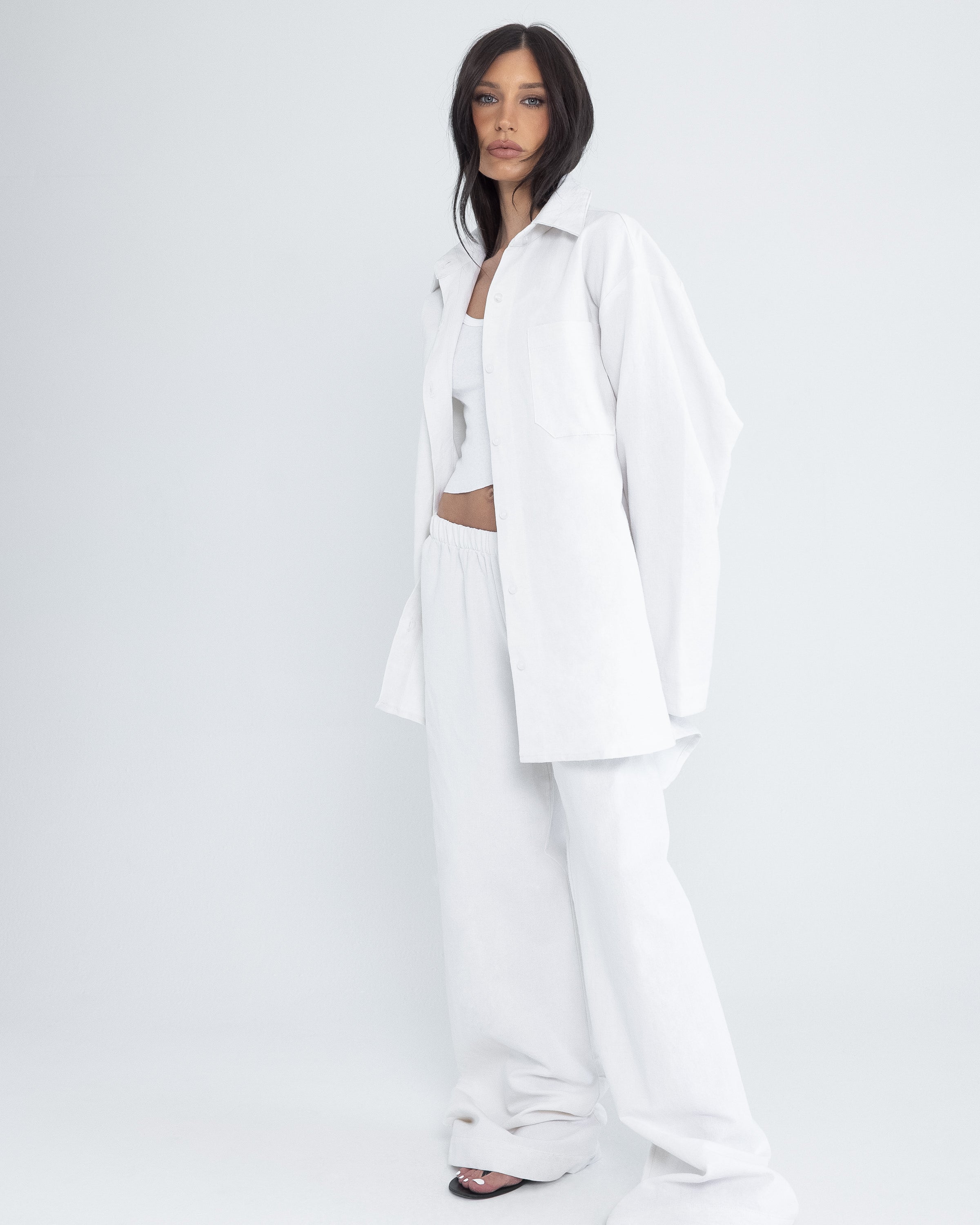 Button Down in White