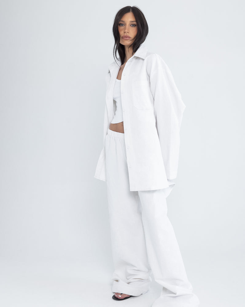 Button Down in White