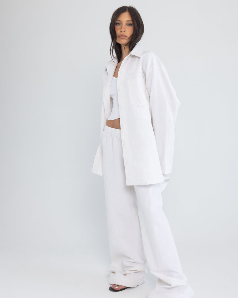 Button Down in White