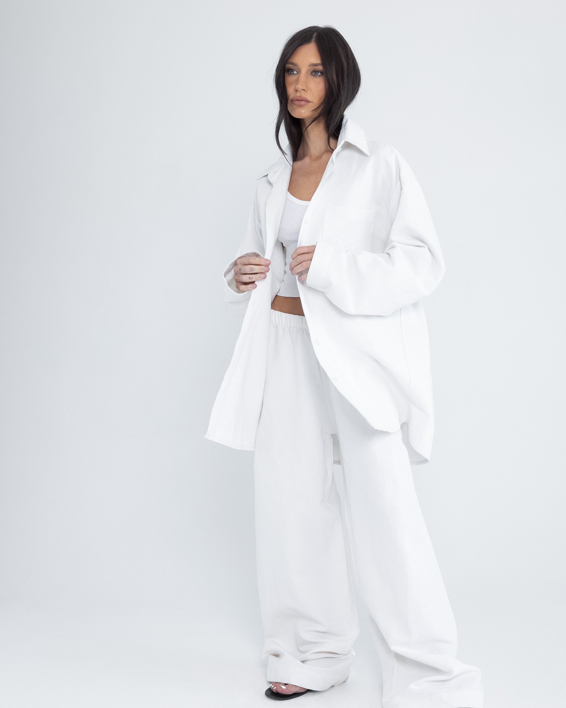 Button Down in White