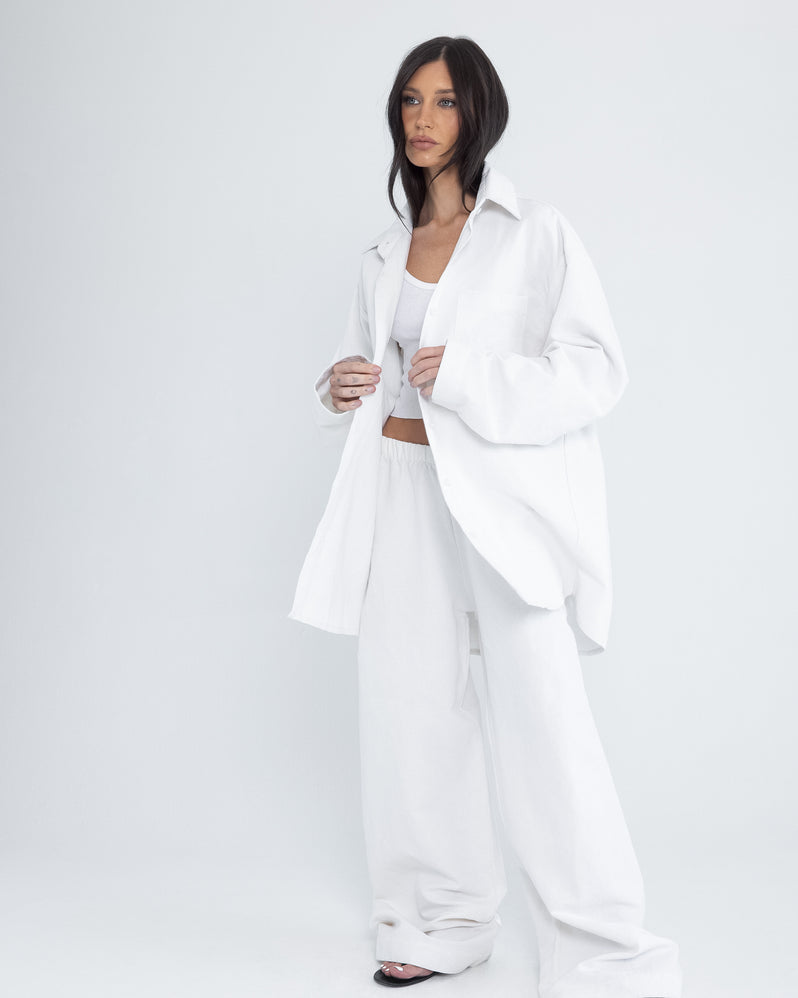 Button Down in White