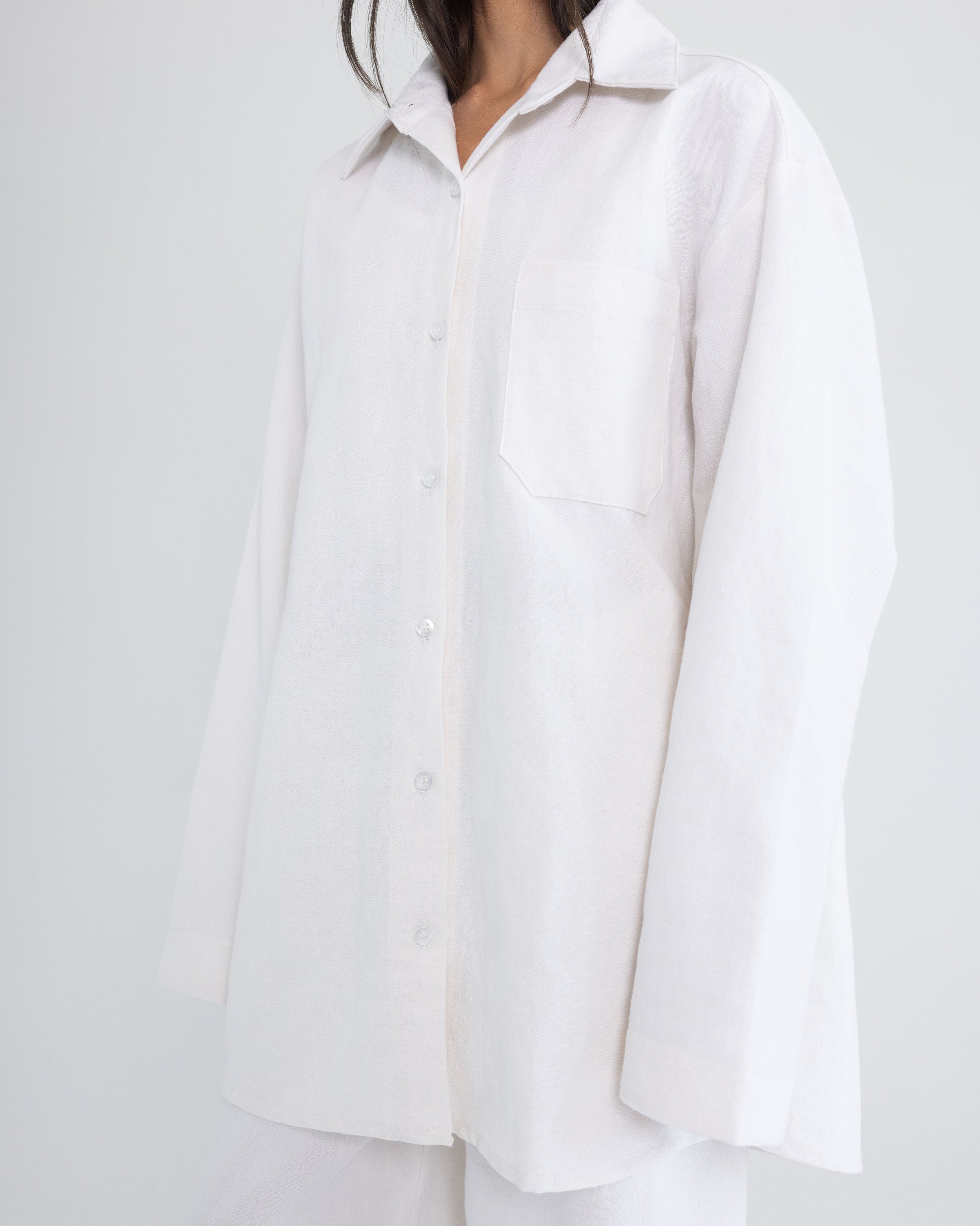 Button Down in White