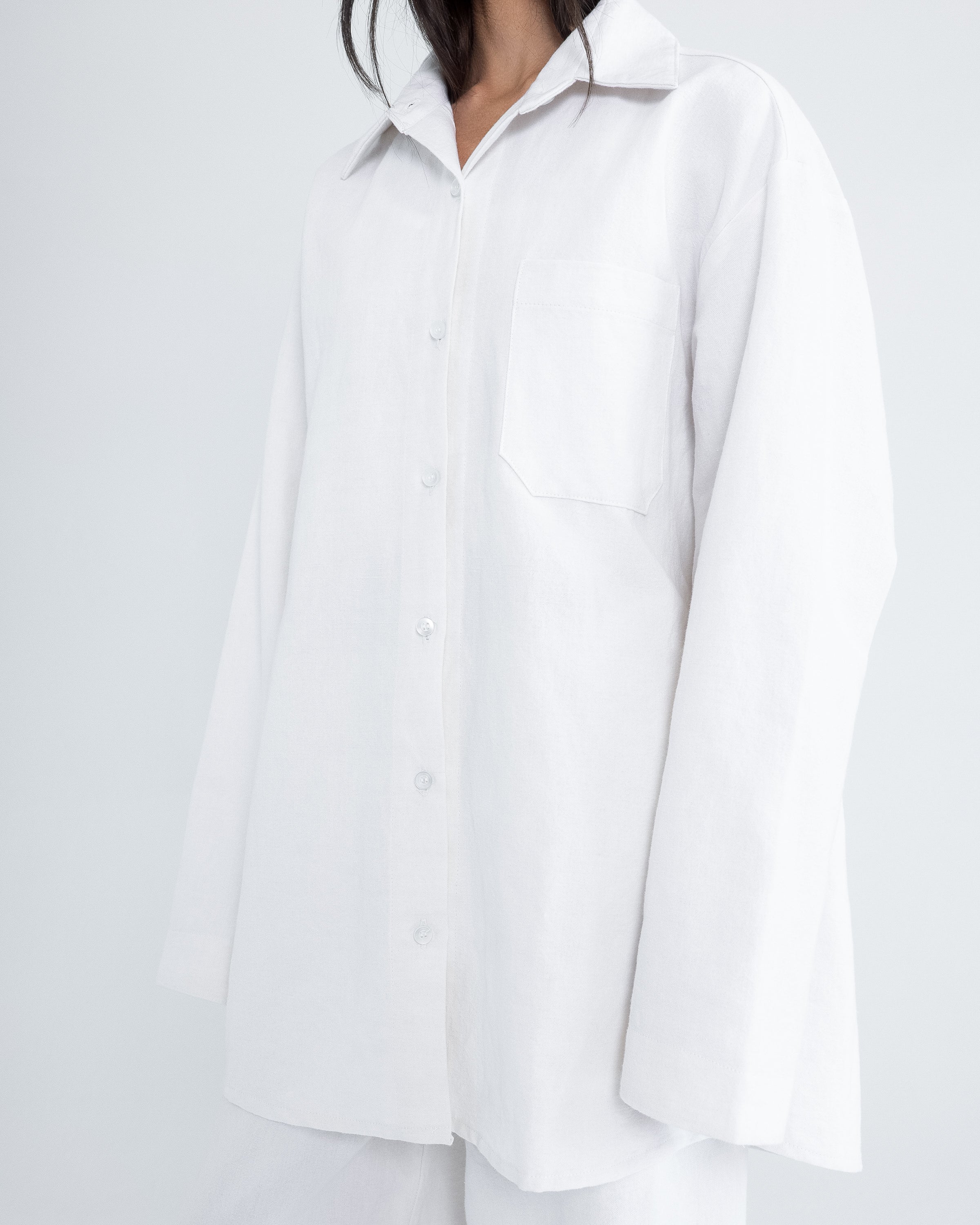 Button Down in White