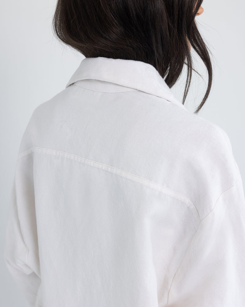 Button Down in White