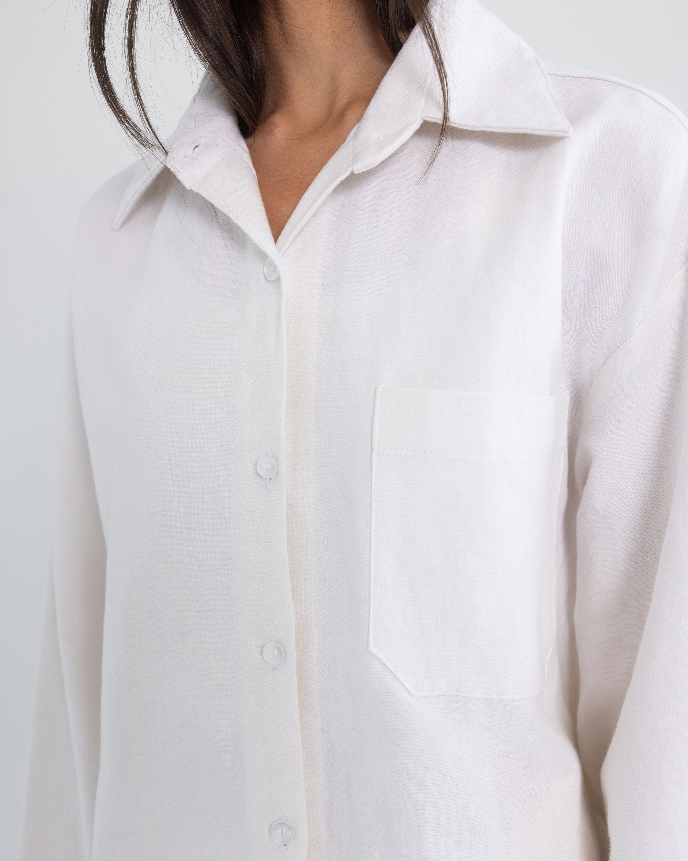 Button Down in White