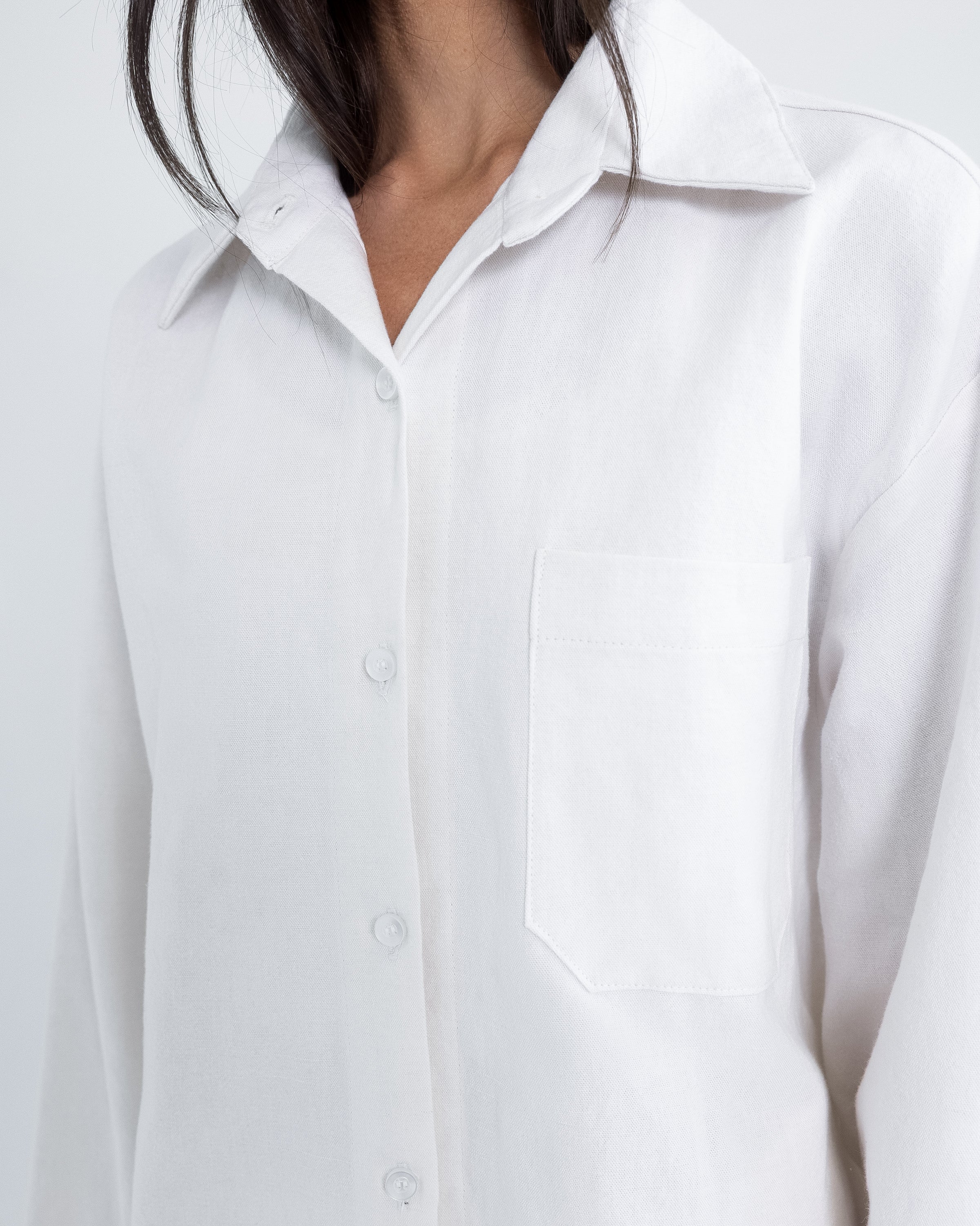 Button Down in White