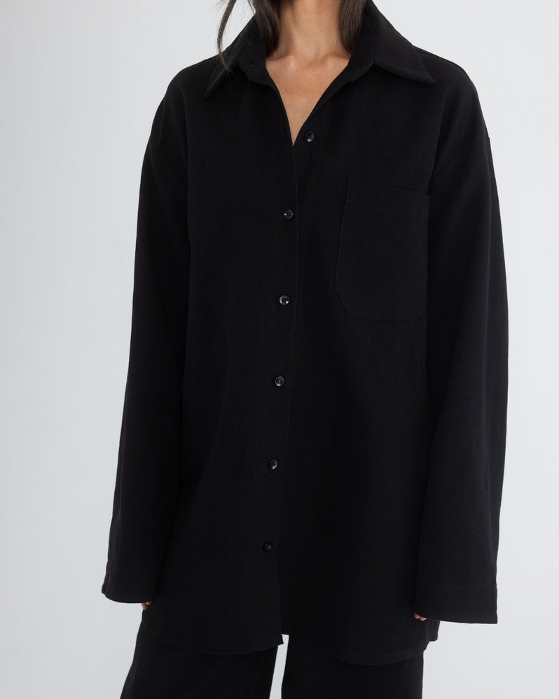 Button Down in Black
