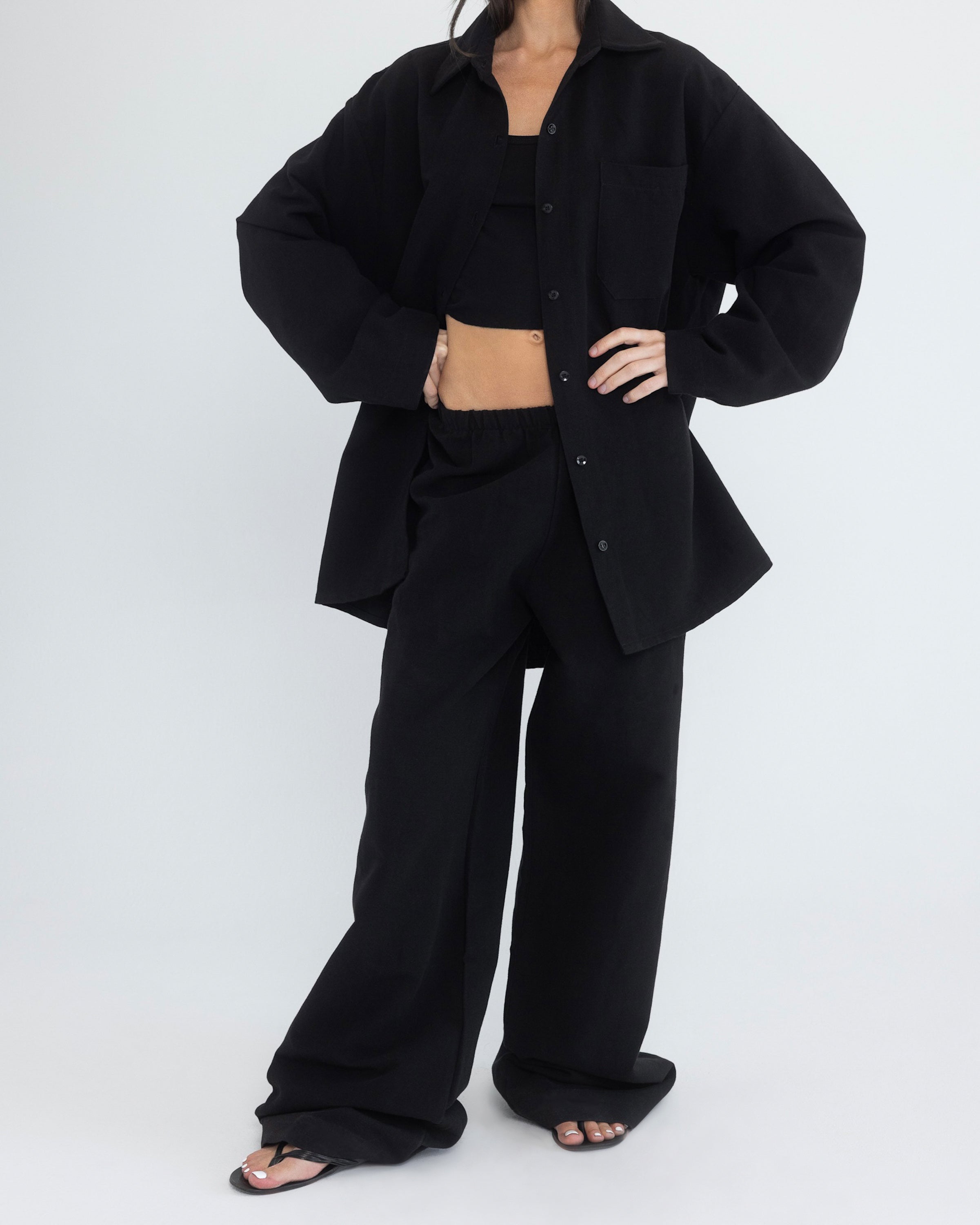 Button Down in Black